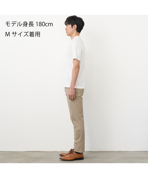 TOKYO SHIRTS（トウキョウシャツ）の「【シャツ屋仕立てのTシャツ】 Vネック Tシャツ（Tシャツ/カットソー・メンズ・ブラック/ホワイト・L/S/M/LL）」の19枚目の写真