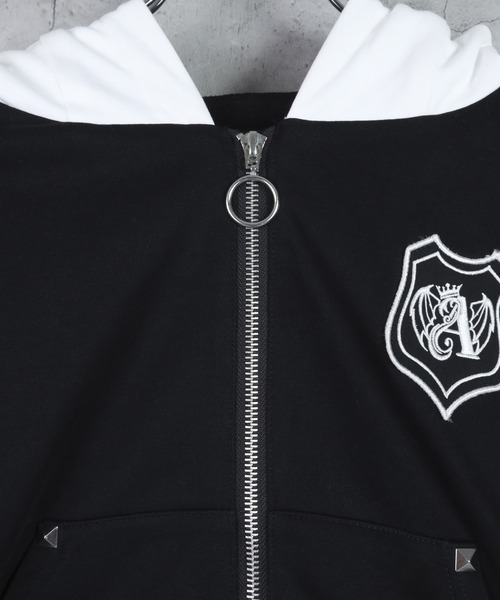 Amilige（アミリージュ）の「ウサ耳ショート丈パーカー（パーカー・レディース・ブラック/ホワイト・FREE）」の19枚目の写真