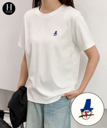 綿混ワンポイント刺繍Tシャツ カットソー