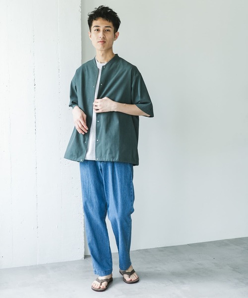 URBAN RESEARCH DOORS（アーバンリサーチドアーズ）の「リネンブレンドデニム イージートラウザー（デニムパンツ・メンズ・インディゴブルー/ライトインディゴブルー/ブラック/ブラック系その他・MEDIUM/LARGE）」の9枚目の写真