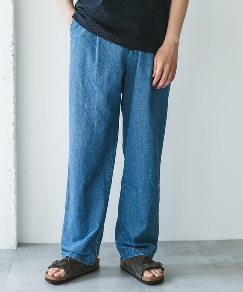 URBAN RESEARCH DOORS（アーバンリサーチドアーズ）の「リネンブレンドデニム イージートラウザー（デニムパンツ・メンズ・インディゴブルー/ライトインディゴブルー/ブラック/ブラック系その他・MEDIUM/LARGE）」の11枚目の写真