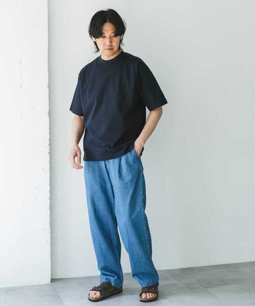 URBAN RESEARCH DOORS（アーバンリサーチドアーズ）の「リネンブレンドデニム イージートラウザー（デニムパンツ・メンズ・インディゴブルー/ライトインディゴブルー/ブラック/ブラック系その他・MEDIUM/LARGE）」の15枚目の写真