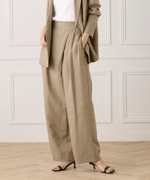 【セットアップ対応】リネンラップパンツ《la veille by SUPERIOR CLOSET》