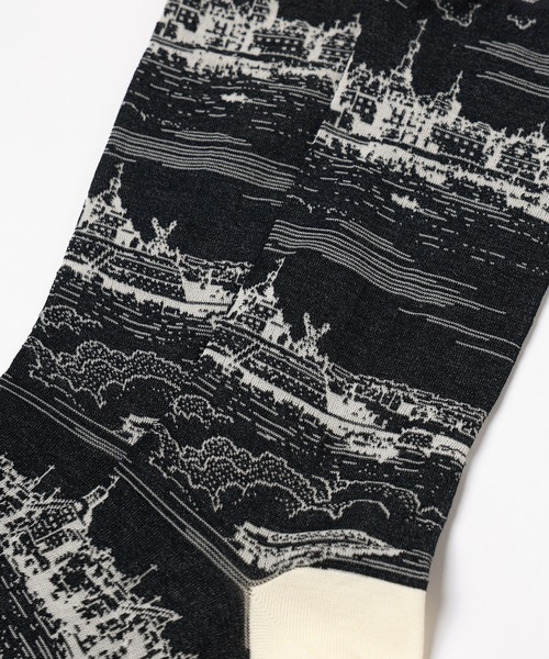 mintdesigns（ミントデザインズ）の「TOILE DE JOUY SOCKS（ソックス/靴下・レディース・ブラック/ネイビー/レッド・M）」の6枚目の写真