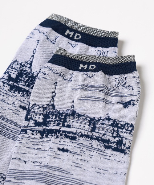 mintdesigns（ミントデザインズ）の「TOILE DE JOUY SOCKS（ソックス/靴下・レディース・ブラック/ネイビー/レッド・M）」の8枚目の写真
