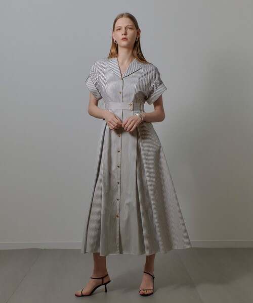 【限定値下！allureville 美品】知的ハンサム！シャツワンピース 限定値下！allureville 美品】知的ハンサム！シャツワンピース