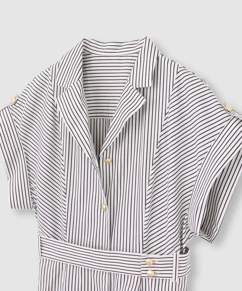 allureville(アルアバイル)の「ストライプドレス(シャツワンピース・レディース・ホワイト/ブルー・1/2)」の13枚目の写真