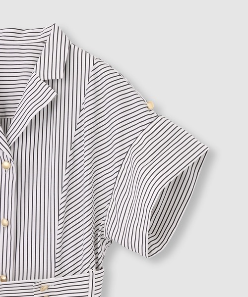 allureville(アルアバイル)の「ストライプドレス(シャツワンピース・レディース・ホワイト/ブルー・1/2)」の15枚目の写真