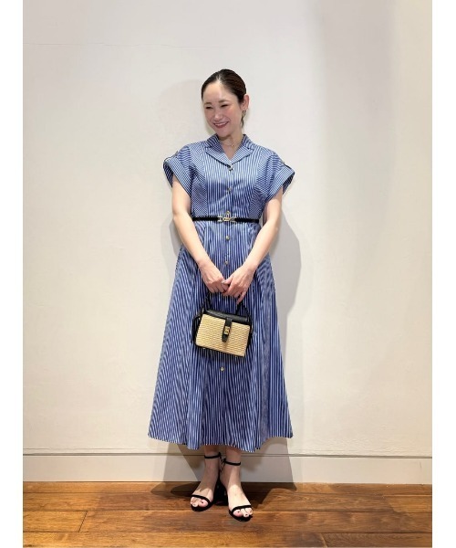 allureville(アルアバイル)の「ストライプドレス(シャツワンピース・レディース・ホワイト/ブルー・1/2)」の19枚目の写真