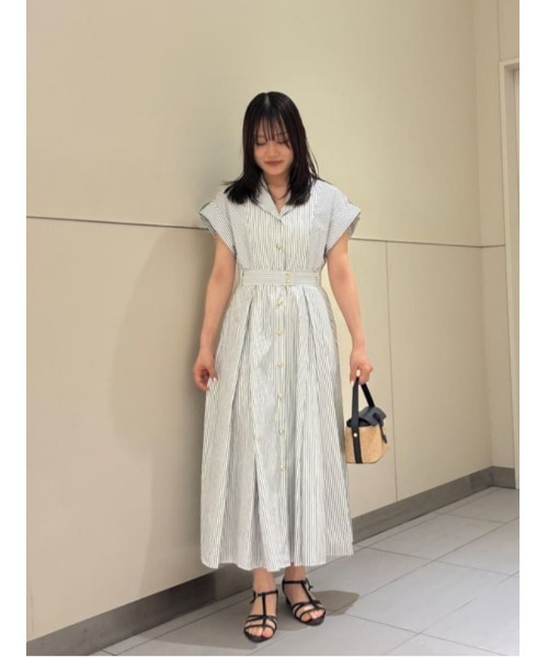 ストライプドレス（シャツワンピース）｜allureville