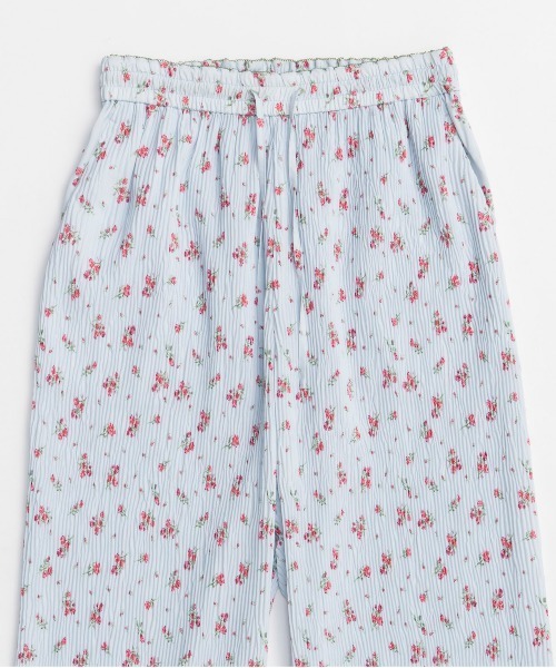 MAISON SPECIAL(メゾンスペシャル)の「Small Flower Pleated Pants/スモールフラワープリーツパンツ■セットアップ対応■(その他パンツ・レディース・ブラック/ブルー・36/38)」の13枚目の写真