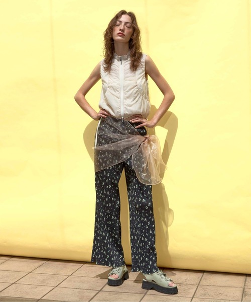 フラワープリーツイージーパンツMAISON SPECIAL/メゾンスペシャル36 Small Flower Pleated Pants/スモールフラワープリーツパンツ