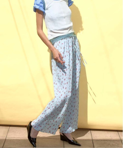 Small Flower Pleated Pants/スモールフラワープリーツパンツ
