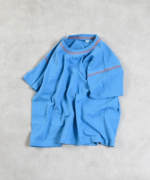 Life Support Products(ライフサポートプロダクツ)の「ステッチバイカラーTシャツ(Tシャツ/カットソー・キッズ・ブルー/チャコール/ホワイト系その他/ライトグリーン/イエロー/ピンク/オフホワイト/グレー・90/100/110/80/95/140/150/120/130)」の12枚目の写真