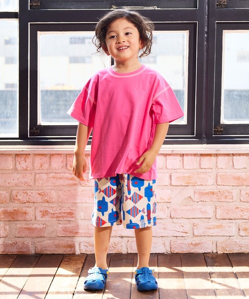 Life Support Products(ライフサポートプロダクツ)の「ステッチバイカラーTシャツ(Tシャツ/カットソー・キッズ・ブルー/チャコール/ホワイト系その他/ライトグリーン/イエロー/ピンク/オフホワイト/グレー・90/100/110/80/95/140/150/120/130)」の17枚目の写真
