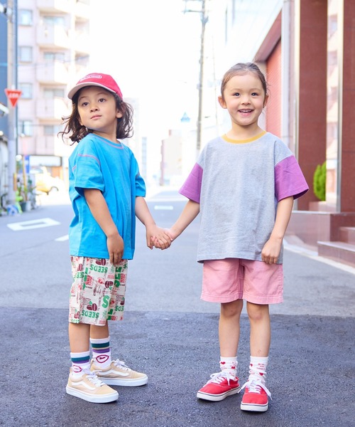 Life Support Products(ライフサポートプロダクツ)の「ステッチバイカラーTシャツ(Tシャツ/カットソー・キッズ・ブルー/チャコール/ホワイト系その他/ライトグリーン/イエロー/ピンク/オフホワイト/グレー・90/100/110/80/95/140/150/120/130)」の10枚目の写真