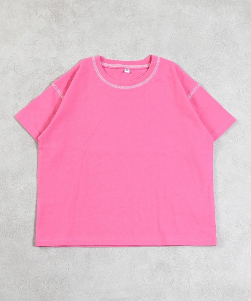 Life Support Products(ライフサポートプロダクツ)の「ステッチバイカラーTシャツ(Tシャツ/カットソー・キッズ・ブルー/チャコール/ホワイト系その他/ライトグリーン/イエロー/ピンク/オフホワイト/グレー・90/100/110/80/95/140/150/120/130)」の20枚目の写真