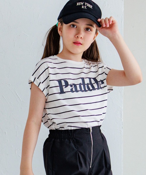 セール】キッズ 親子お揃いフレンチスリーブロゴTシャツ（Tシャツ