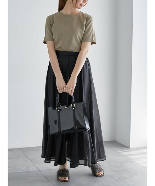 Te chichi（テチチ）の「シアークレープボリュームフレアスカート（スカート・レディース・シルバーグレー/カーキ/ブラック・F）」の11枚目の写真