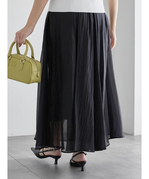 Te chichi（テチチ）の「シアークレープボリュームフレアスカート（スカート・レディース・シルバーグレー/カーキ/ブラック・F）」の15枚目の写真