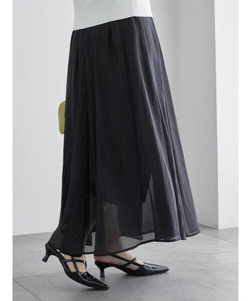 Te chichi（テチチ）の「シアークレープボリュームフレアスカート（スカート・レディース・シルバーグレー/カーキ/ブラック・F）」の16枚目の写真