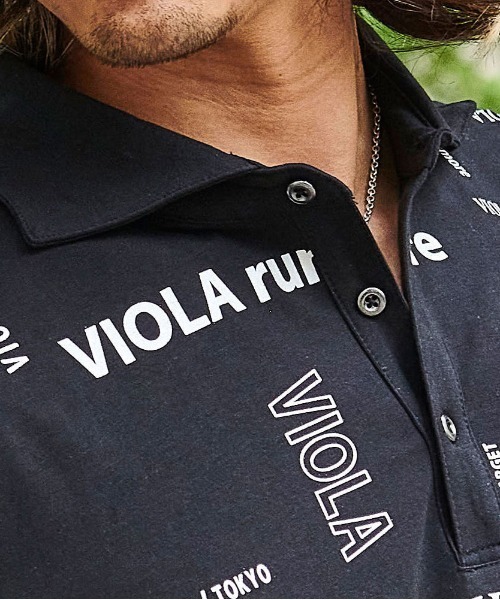 VIOLA(ヴィオラ)の「『VIOLA rumore/ヴィオラ ルモーレ』総柄半袖ポロ(シャツ/ブラウス・メンズ・ブラック×ホワイト/ブラック/ホワイト・XL/L/M)」の13枚目の写真