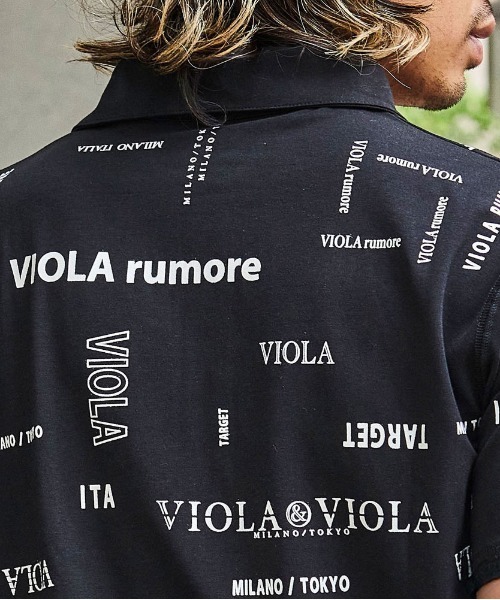 VIOLA(ヴィオラ)の「『VIOLA rumore/ヴィオラ ルモーレ』総柄半袖ポロ(シャツ/ブラウス・メンズ・ブラック×ホワイト/ブラック/ホワイト・XL/L/M)」の15枚目の写真