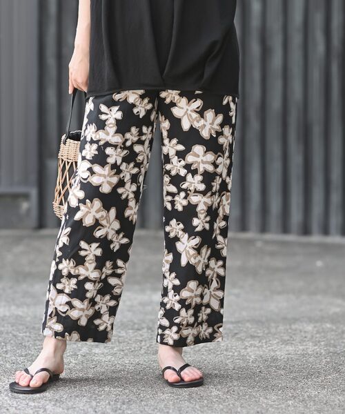 rps(アールピーエス)の「綿麻プリントイージーパンツ(その他パンツ・レディース・ブラック系その他2/オフホワイト/チャコールグレー/アイボリー/ブラック・フリー)」の5枚目の写真