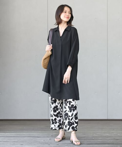 rps(アールピーエス)の「綿麻プリントイージーパンツ(その他パンツ・レディース・ブラック系その他2/オフホワイト/チャコールグレー/アイボリー/ブラック・フリー)」の11枚目の写真