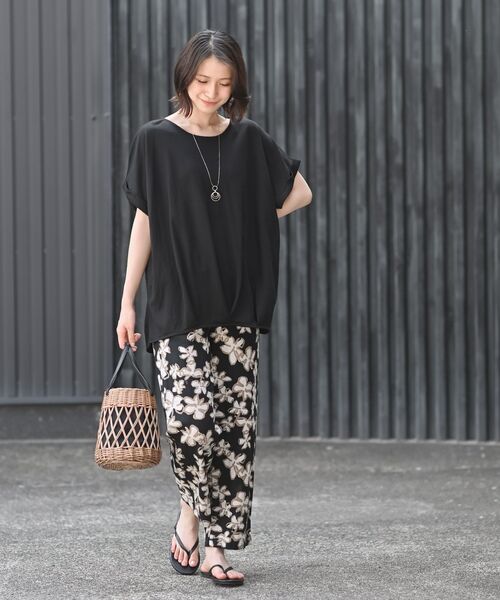 rps(アールピーエス)の「綿麻プリントイージーパンツ(その他パンツ・レディース・ブラック系その他2/オフホワイト/チャコールグレー/アイボリー/ブラック・フリー)」の13枚目の写真