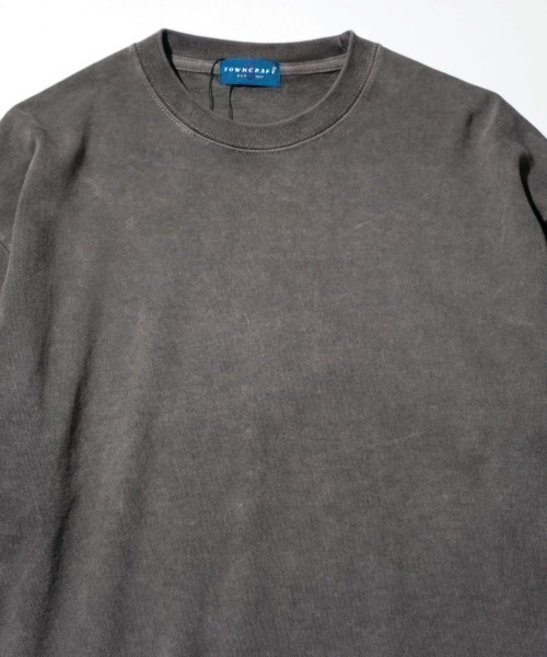TOWNCRAFT（タウンクラフト）の「TOWN CRAFT タウンクラフト / VINTAGE 9OZ LS TEE ヴィンテージ加工 ピグメント（Tシャツ/カットソー・メンズ・グレー/ターコイズブルー/ブラック/パープル/グリーン/ピンク・LARGE/X-LARGE/MEDIUM）」の8枚目の写真