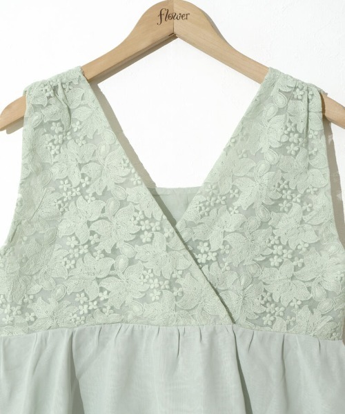 flower(フラワー)の「ボタニカルレースビスチェ(キャミソール・レディース・ミント/アイボリー・FREE)」の17枚目の写真