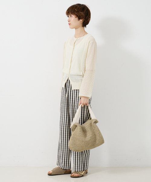 collex（コレックス）の「2WAYペーパーライクバッグ（ショルダーバッグ・レディース・ベージュ/ブラック・フリー）」の6枚目の写真