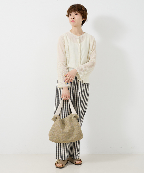 collex（コレックス）の「2WAYペーパーライクバッグ（ショルダーバッグ・レディース・ベージュ/ブラック・フリー）」の5枚目の写真