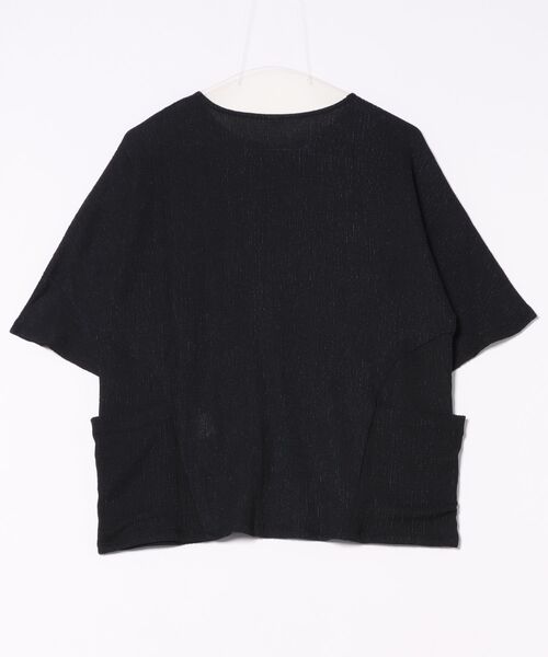 BELLUNA PLUS(ベルーナ)の「シャイニー楊柳ポケット使いプルオーバー(Tシャツ/カットソー・レディース・ブラック/ブルー/ベージュ・X-LARGE/MEDIUM/LARGE)」の4枚目の写真