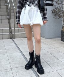 [mline]レースレイヤード バルーンスカパン