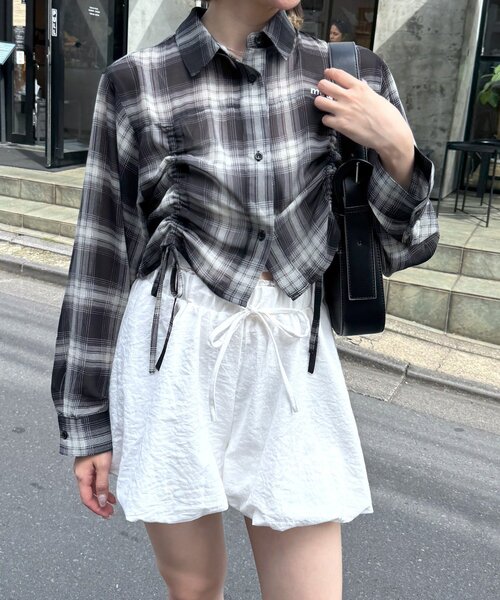 mline（エムライン）の「[mline]レースレイヤード バルーンスカパン（スカート・レディース・ブラック/オフホワイト・1/2）」の18枚目の写真