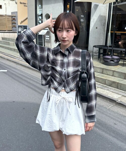 mline（エムライン）の「[mline]レースレイヤード バルーンスカパン（スカート・レディース・ブラック/オフホワイト・1/2）」の15枚目の写真