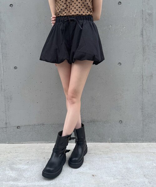 mline（エムライン）の「[mline]レースレイヤード バルーンスカパン（スカート・レディース・ブラック/オフホワイト・1/2）」の11枚目の写真