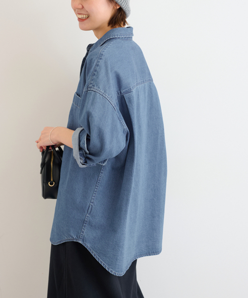 JOURNAL STANDARD relume】デニムプルオーバーシャツ レリューム