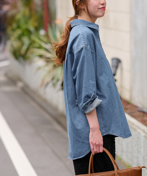 【新品】journalstandardrelume✳︎25ss✳︎デニムビッグシャツ JOURNAL STANDARD relume（ジャーナルスタンダード レリューム