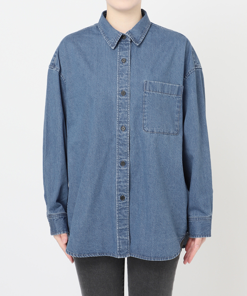 【JOURNAL STANDARD relume】デニム風シャツ（Fサイズ） DENIMオーバーサイズシャツ（シャツ/ブラウス）｜JOURNAL STANDARD