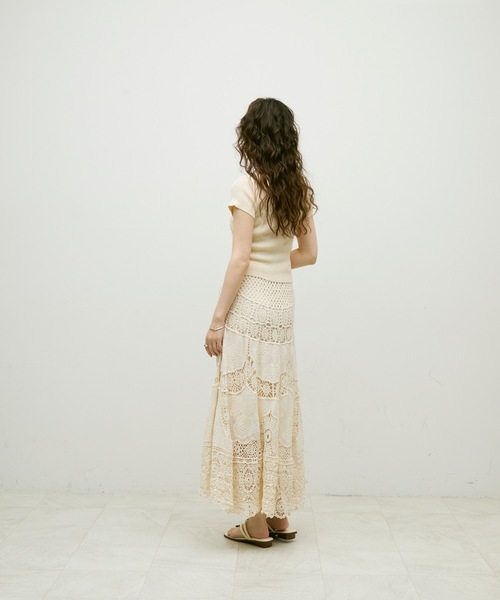 Crochet lace long skirt / クロシェレースロングスカート