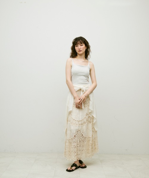 Crochet lace long skirt / クロシェレースロングスカート