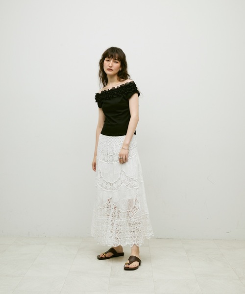 Crochet lace long skirt / クロシェレースロングスカート