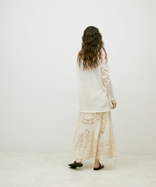 deicy パレットクロシェロングスカート deicy パレットクロシェロングスカート セール】Crochet lace