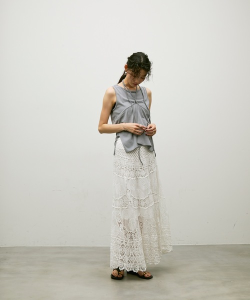 セール】Crochet lace long skirt / クロシェレースロング