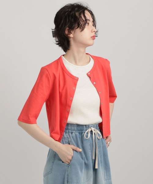 GEORGE'S（ジョージズ）の「スナップカーディガン（カーディガン/ボレロ・レディース・ブラック/グレー/オレンジ/オフホワイト・SMALL/MEDIUM）」の4枚目の写真