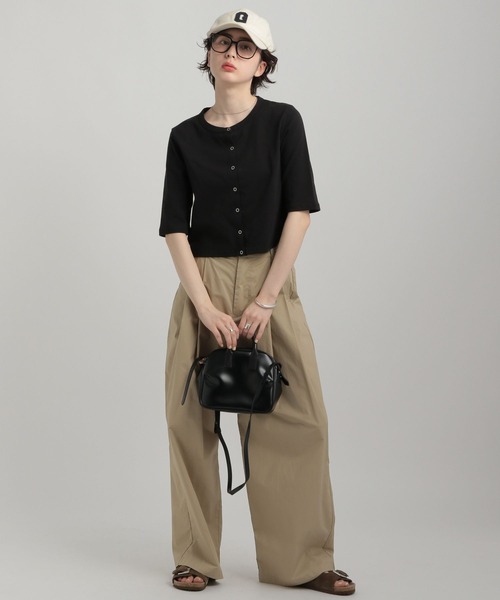 GEORGE'S（ジョージズ）の「スナップカーディガン（カーディガン/ボレロ・レディース・ブラック/グレー/オレンジ/オフホワイト・SMALL/MEDIUM）」の14枚目の写真