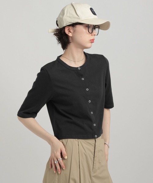 GEORGE'S（ジョージズ）の「スナップカーディガン（カーディガン/ボレロ・レディース・ブラック/グレー/オレンジ/オフホワイト・SMALL/MEDIUM）」の17枚目の写真